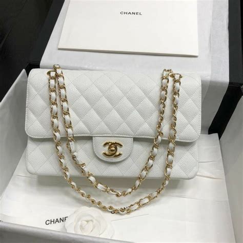 chanel white bags|chanel bags white color.